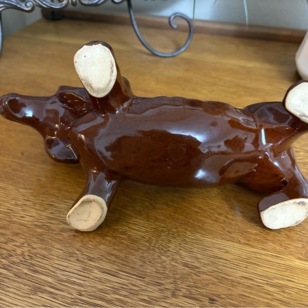 Vintage Dachshund Planter Dog Figurine Japan Doxie Ceramic - Picture 5 of 8